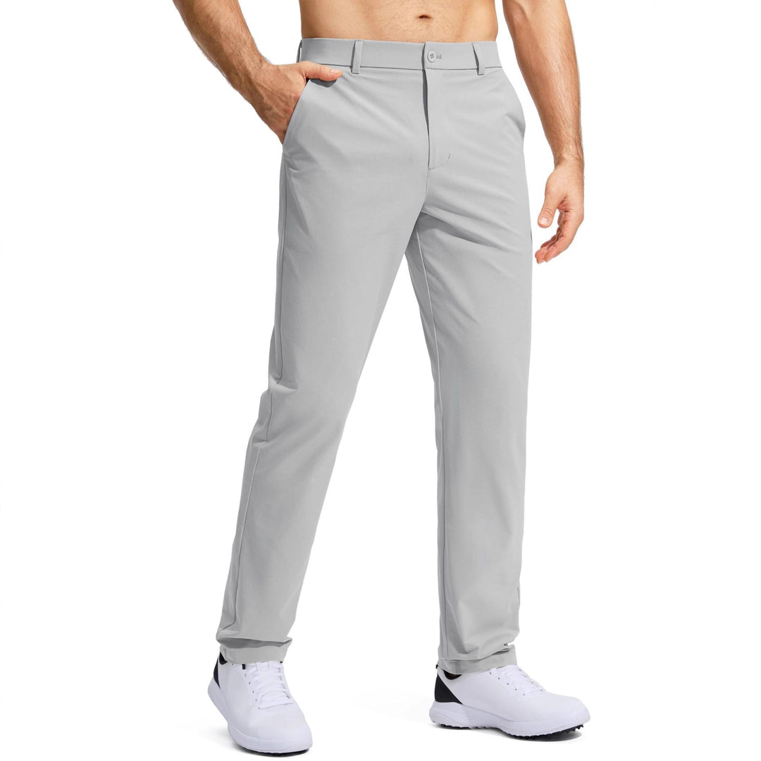 Men's elastic golf twill pants with straight cut, wrinkle-free material and concealed zipper pocket Mune Fashion