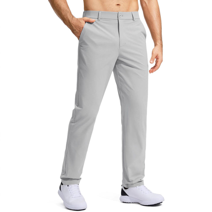 Men's elastic golf twill pants with straight cut, wrinkle-free material and concealed zipper pocket Mune Fashion