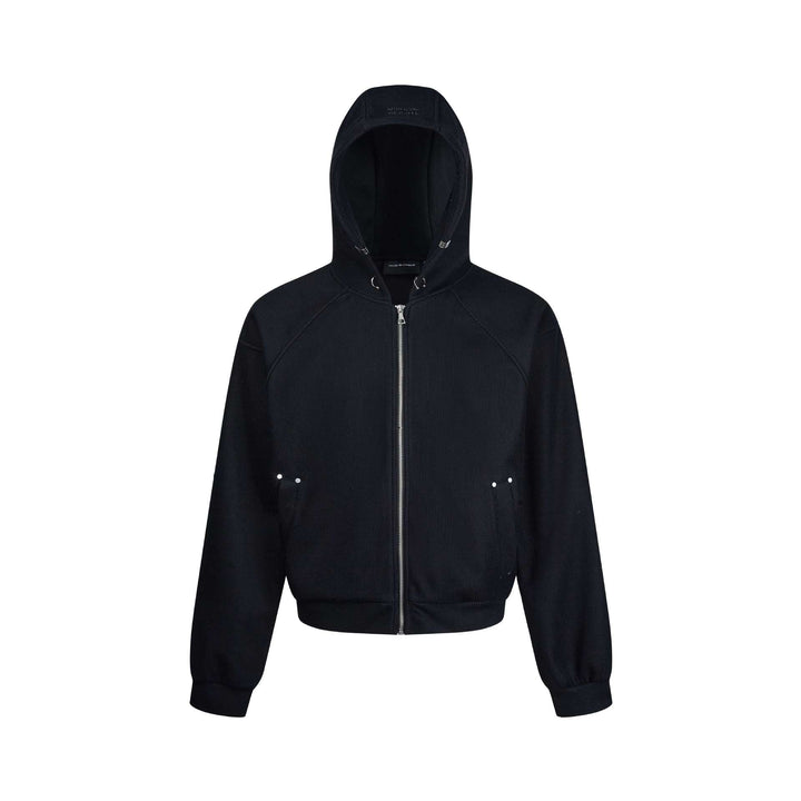 Ladies hooded sweatshirt jacket with zipper and raglan sleeves Mune Fashion