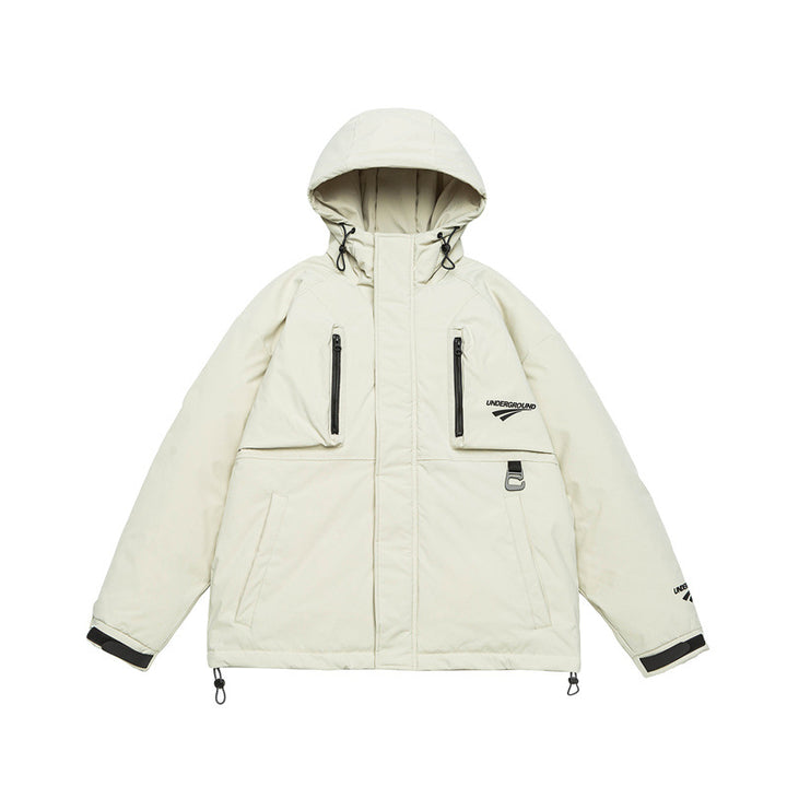 Unisex Technical Padded Parka Jacket with Hood and Zip Chest Pockets Mune Fashion