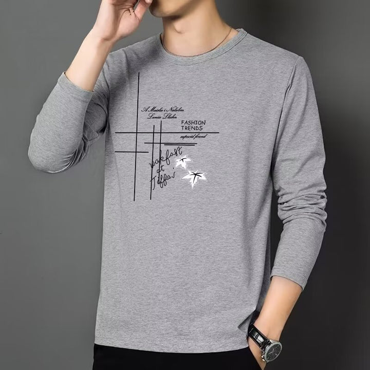 Men's Fashion Long Sleeve Shirt with Creative Print Mune Fashion