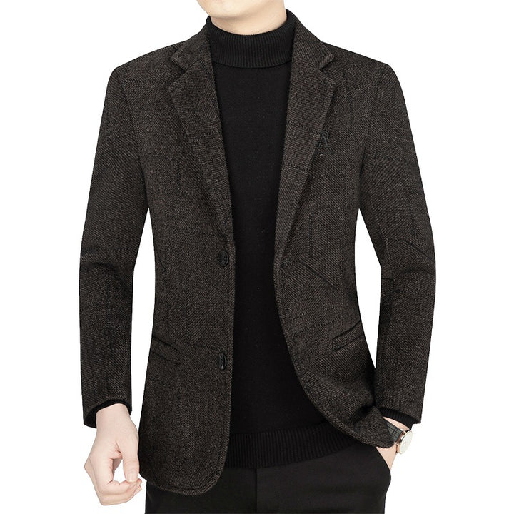 Men's Slim-Fit Blazer made of textured wool blend with light half lining and two-button silhouette Mune Fashion