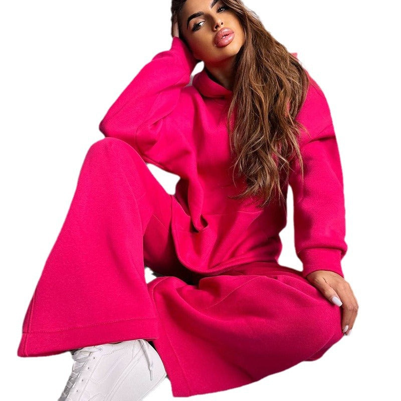 Ladies Cool Oversized Hoodie and Wide Leisure Pants Mune