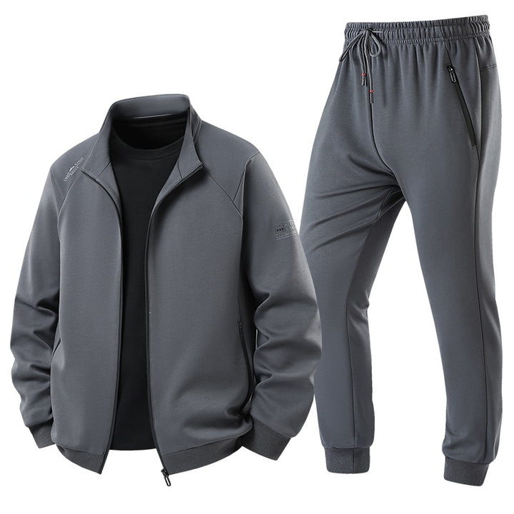 Men's Lightweight Casual Training Suit Set with Zip Jacket, Elastic Waistband & Zip Pockets Mune Fashion
