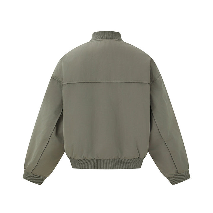 Men's short-cut technical bomber jacket with diagonal zip pockets and ribbed cuffs Mune Fashion