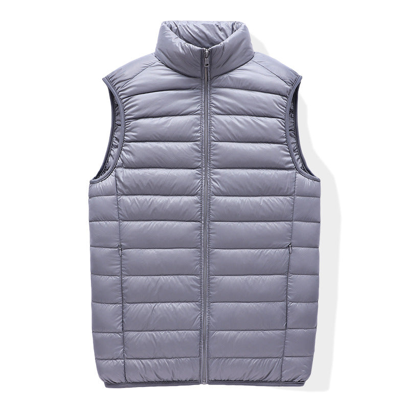 Men's compact padded insulation vest with packing function and stand-up collar Mune Fashion
