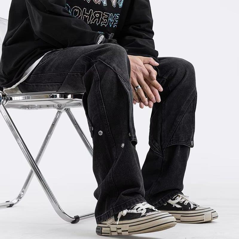 Men's Casual Utility Jeans with Practical Pockets Mune Fashion