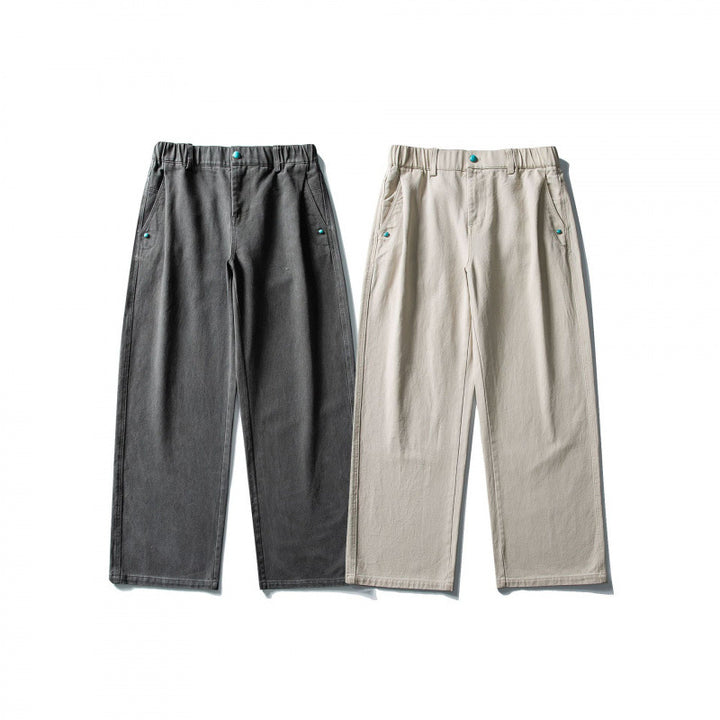 Women Wide-Leg Denim Pants made of durable denim with elastic waistband Mune Fashion