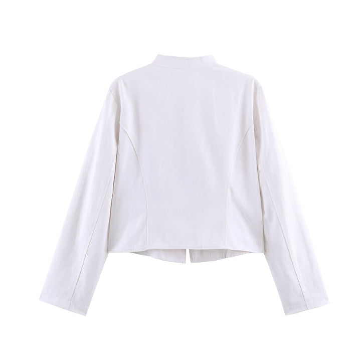 Ladies short hussar jacket with decorative loops and stand-up collar Drune