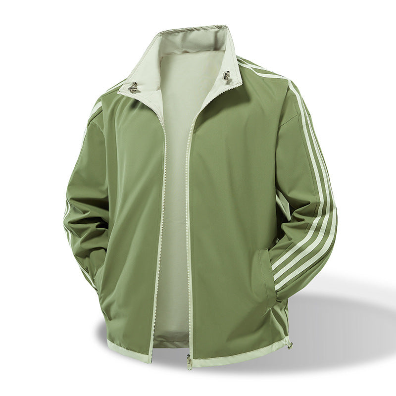 Men's lightweight track jacket with contrast three-stripe detailing Mune Fashion