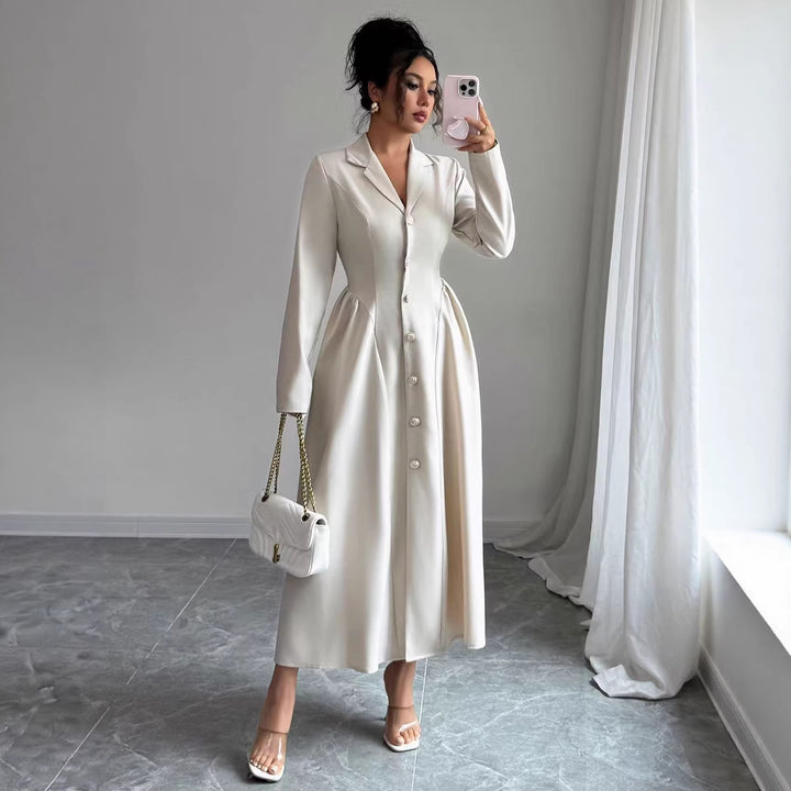 Women's Elegant Midi Dress in Blazer Style with Tailored Fit Mune Fashion