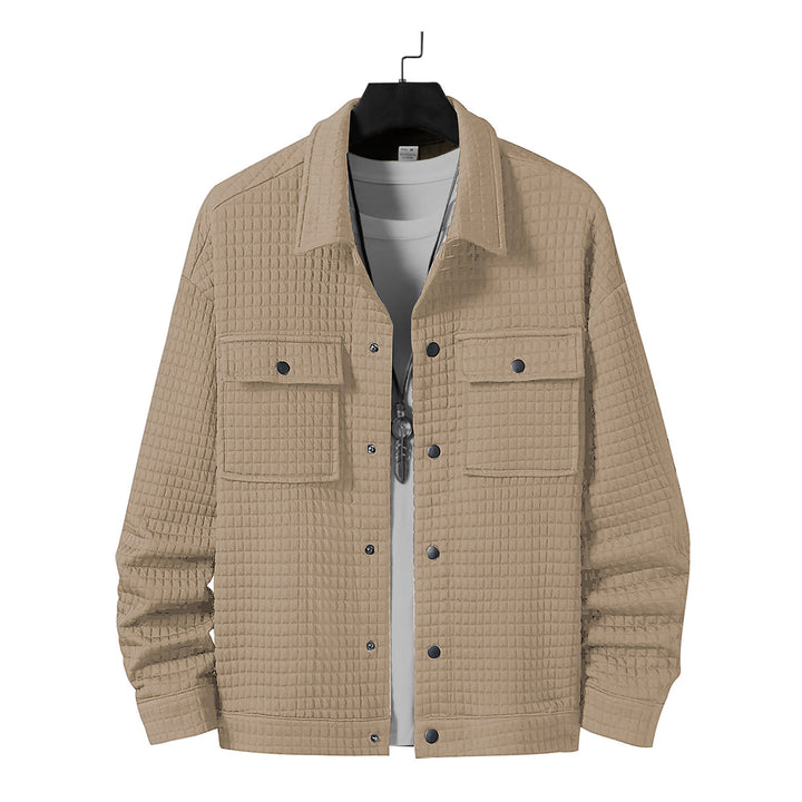 Men's quilted overshirt jacket with square quilted structure and patch chest pockets Mune Fashion