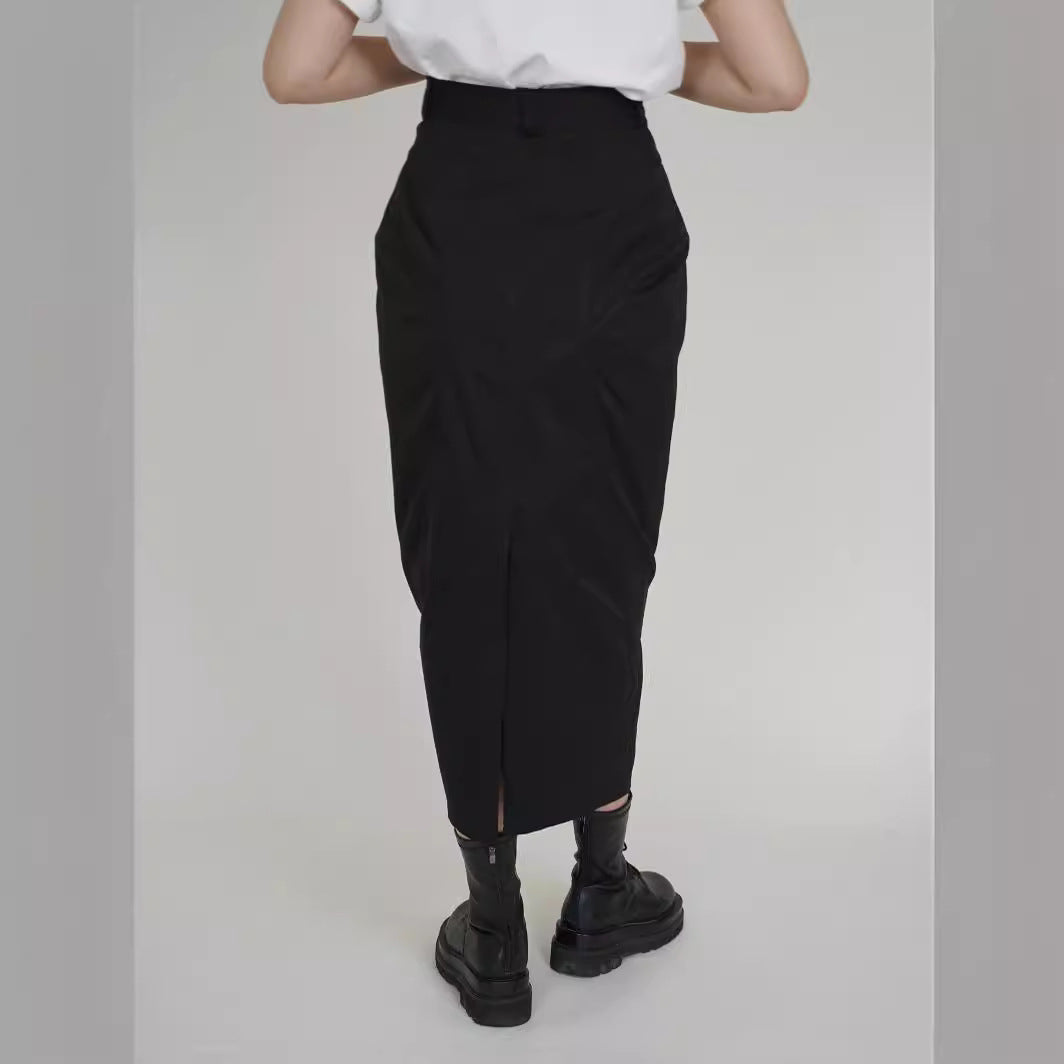 Ladies Elegant Midi Skirt with Innovative Cut Mune Fashion