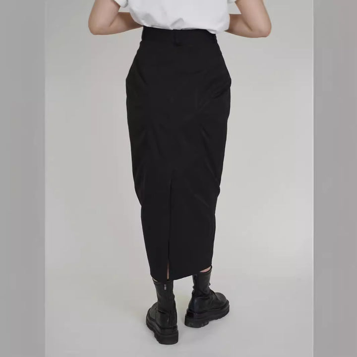Ladies Elegant Midi Skirt with Innovative Cut Mune Fashion