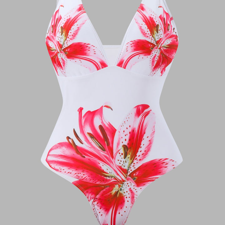 Ladies swimwear set with elegant floral pattern Mune Fashion