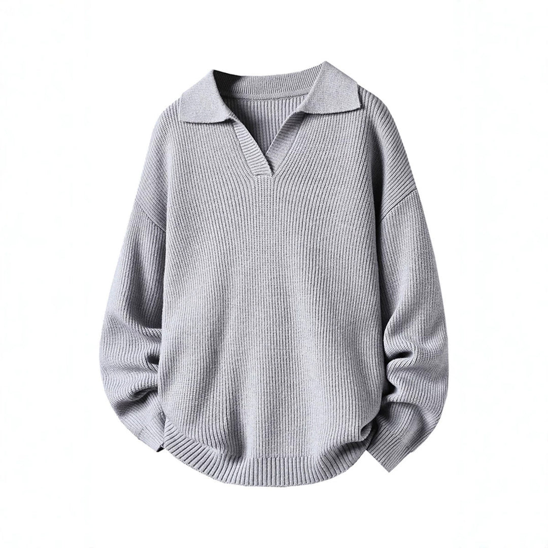 Women's Oversized Sweater with Collar Mune Fashion
