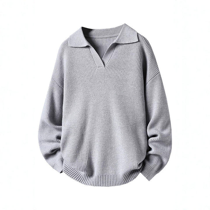 Women's Oversized Sweater with Collar Mune Fashion