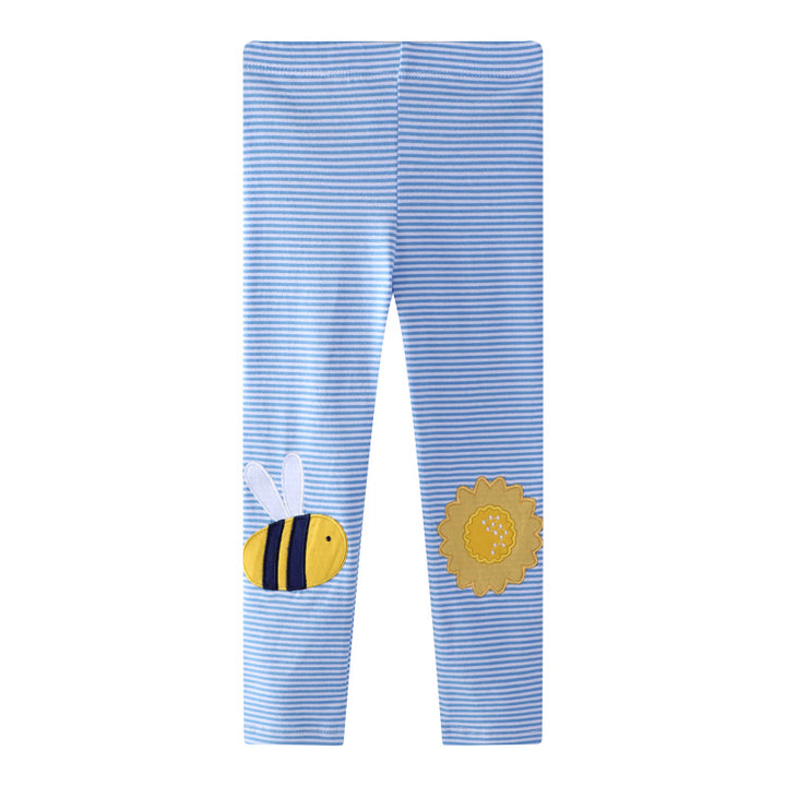 Girls leggings with colorful bee and sun motif Mune Fashion