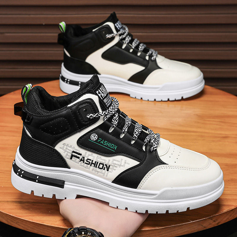 Women's fashionable high-top sneakers with stylish design and non-slip sole Mune Fashion