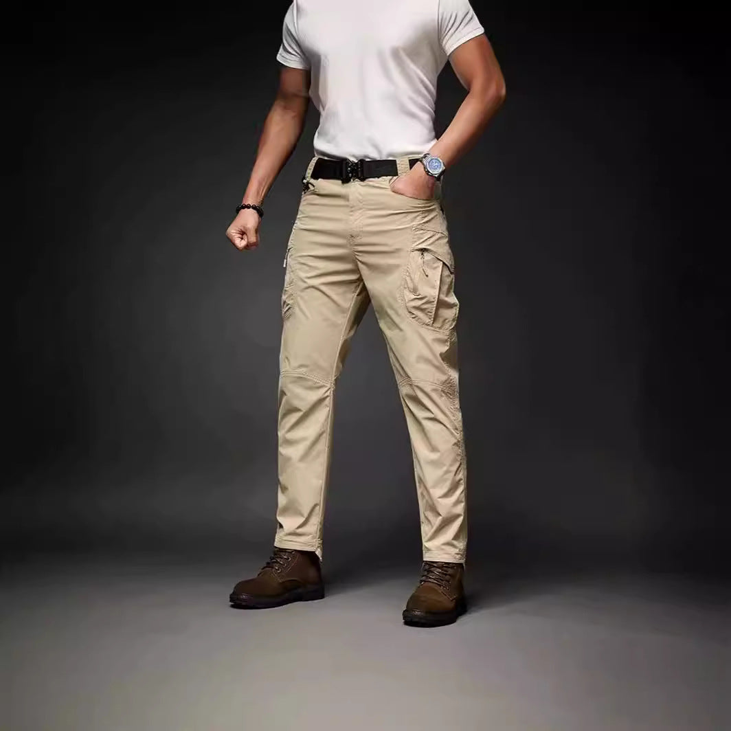 Men's Technical Trekking Pants with Water-Repellent Surface, Ergonomic Knee Inserts, and Multi-Pockets Mune Fashion