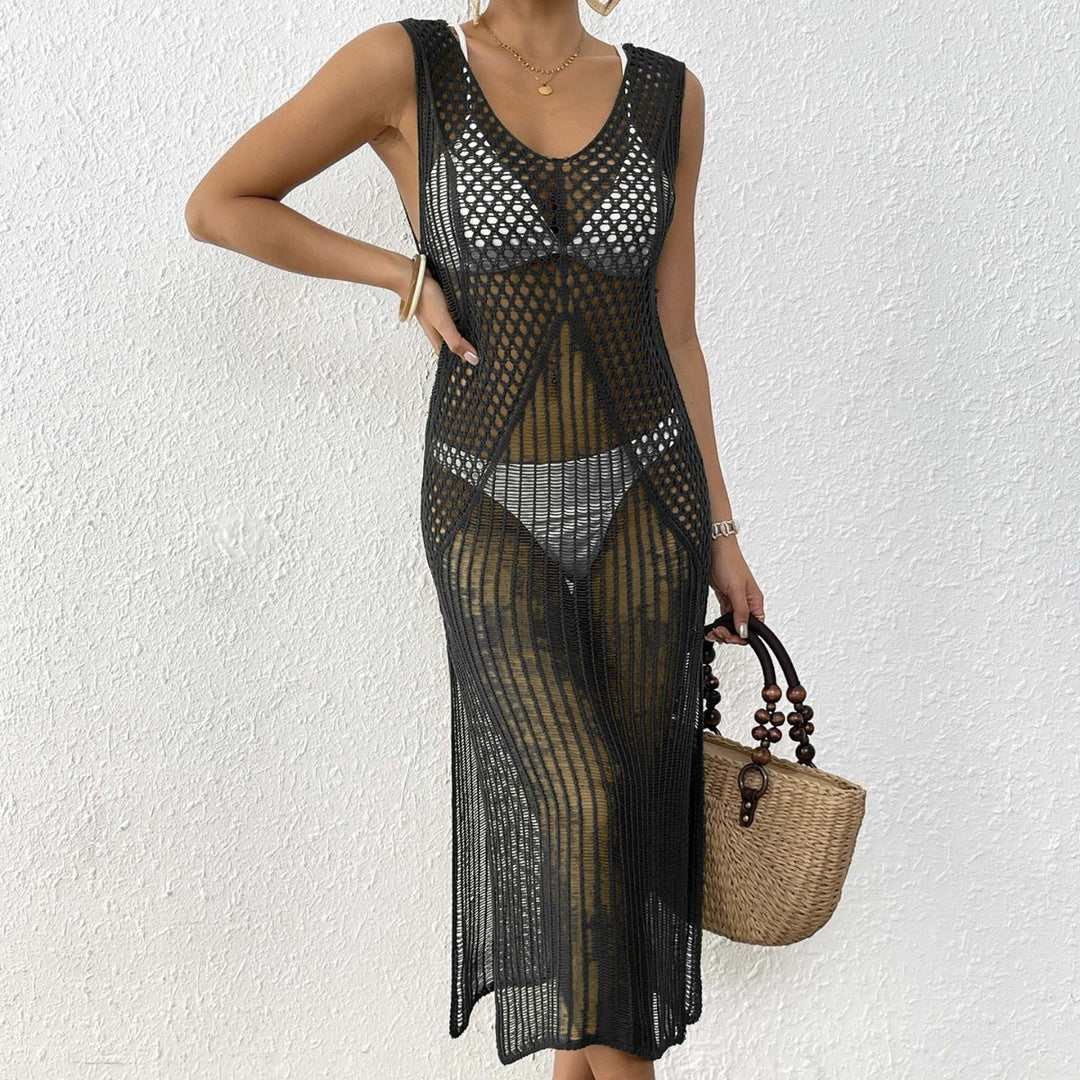 Women elegant crochet sarong with transparent design Mune Fashion