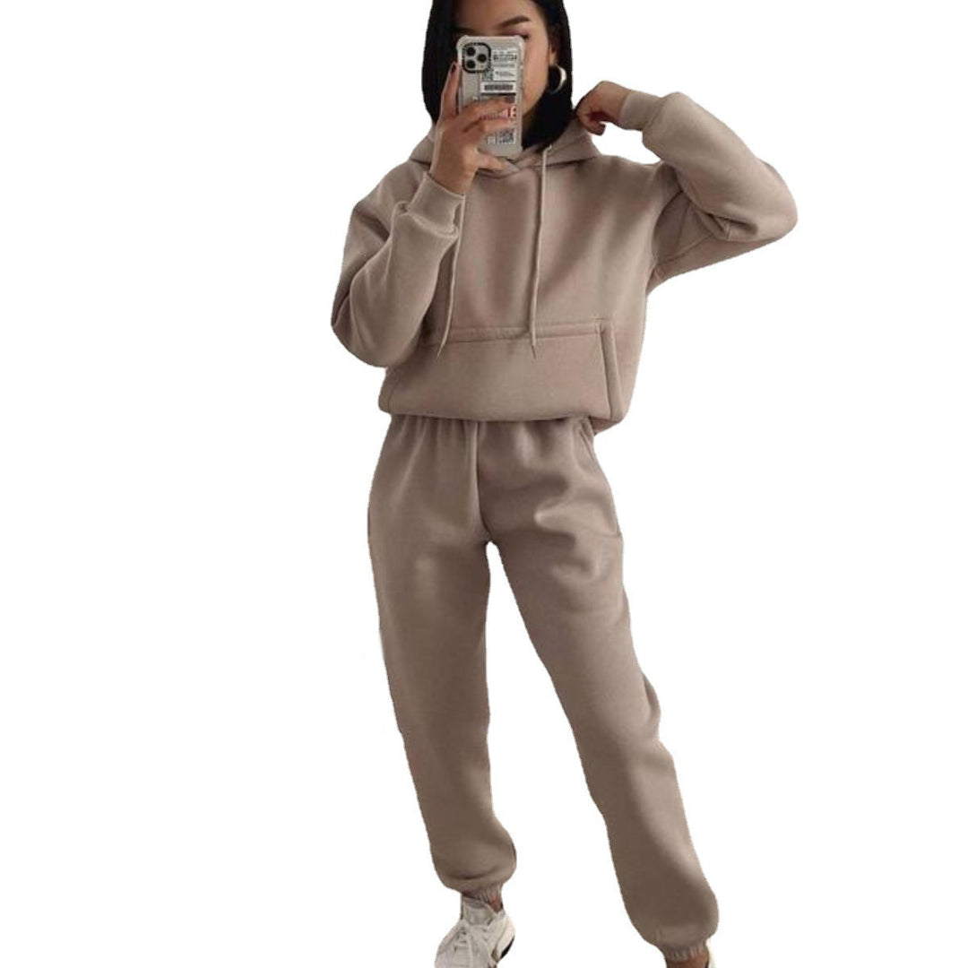 Women's cozy oversized hoodie and high-waist jogging pants set Mune Fashion