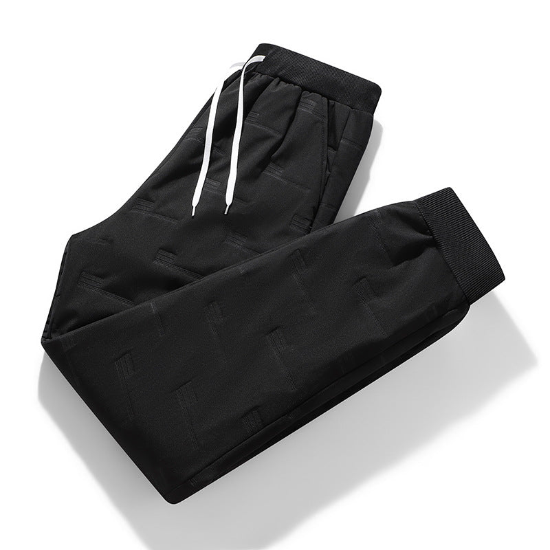 Men's sporty jogging pants with elastic waistband, drawstring, and ribbed cuffs Mune Fashion