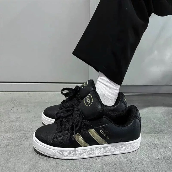 Ladies Sporty Sneakers with Classic Stripe Design Mune Fashion