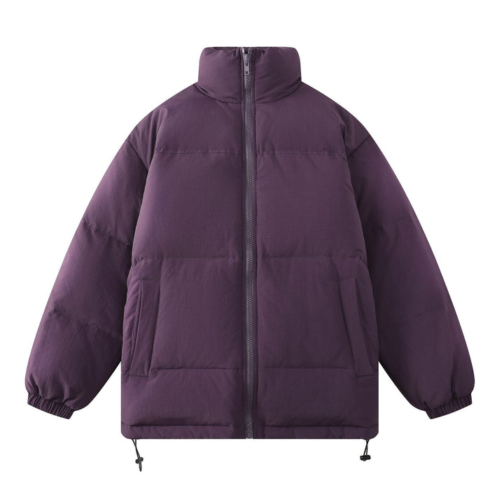 Unisex Oversize Padded Jacket with High Collar and Drawstring Drune