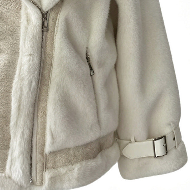 Ladies Elegant and Comfortable Faux Fur Jacket Mune Fashion