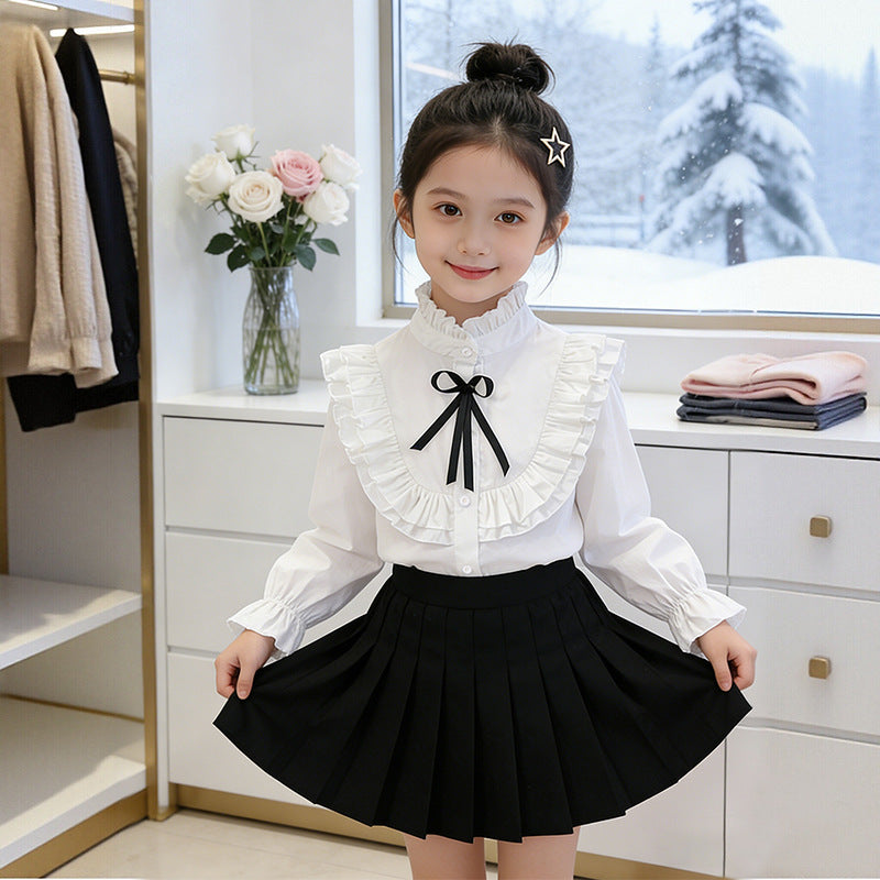 Girls playful blouse with ruffle details Mune Fashion