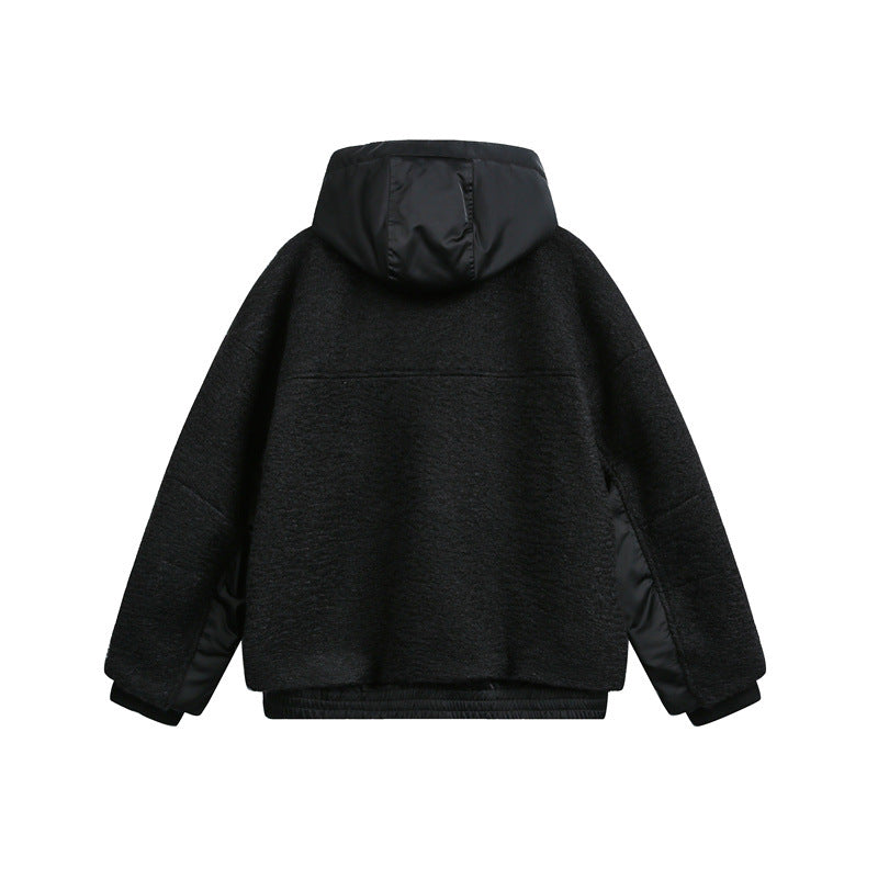 Unisex Oversized Teddy-Fleece Winter Jacket with Removable Hood Mune Fashion