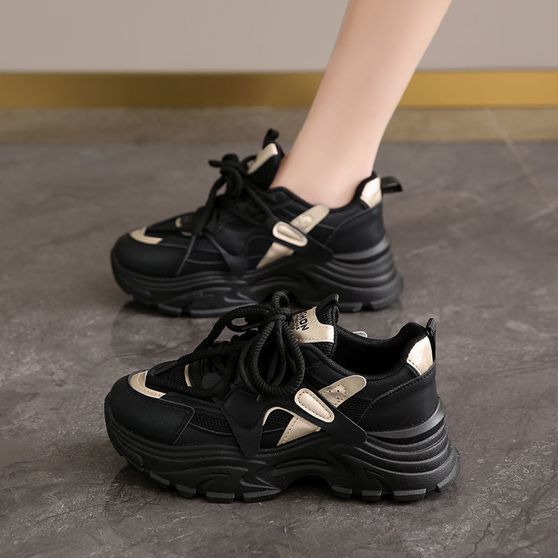 Women Sporty Chunky Sneakers with Breathable Mesh Upper and Cushioning Comfort Mune Fashion