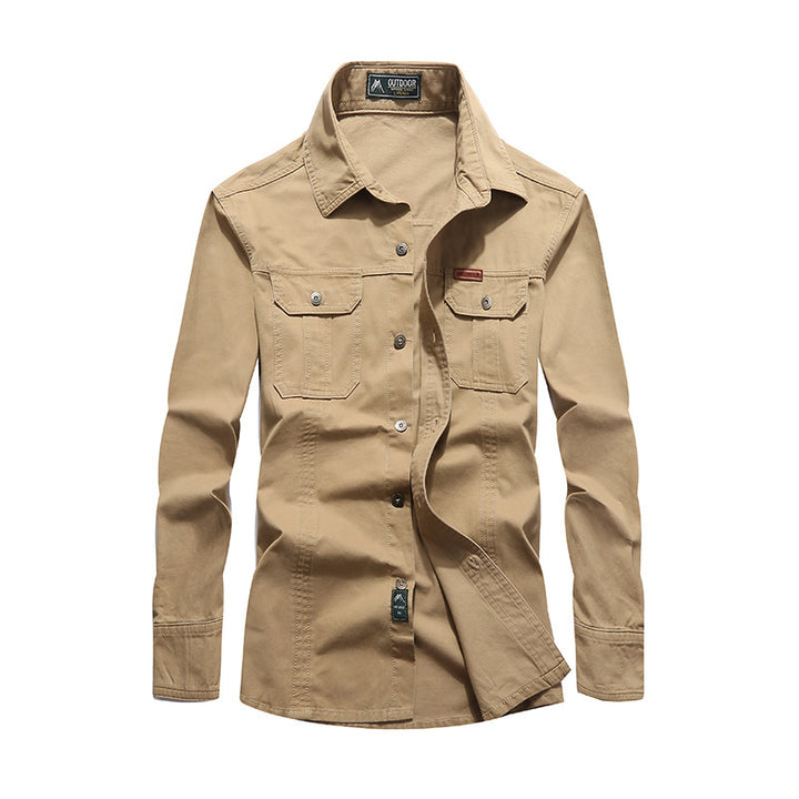 Men's Canvas Overshirt with Chest Flaps and Durable Cotton Blend Mune Fashion