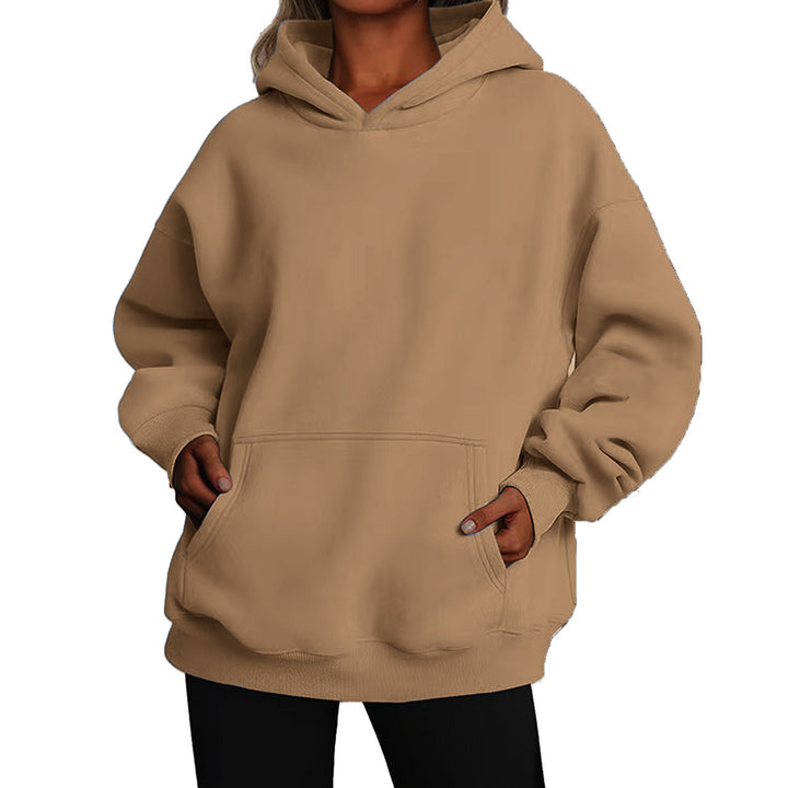 Women's oversized hooded sweatshirt with raglan sleeves, kangaroo pocket and soft fleece lining Mune Fashion
