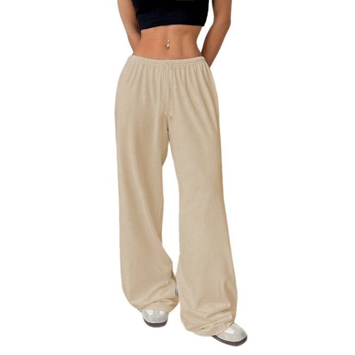 Women's Highwaist Palazzo Jogger with elastic comfort waistband, drawstring and side pockets Mune Fashion