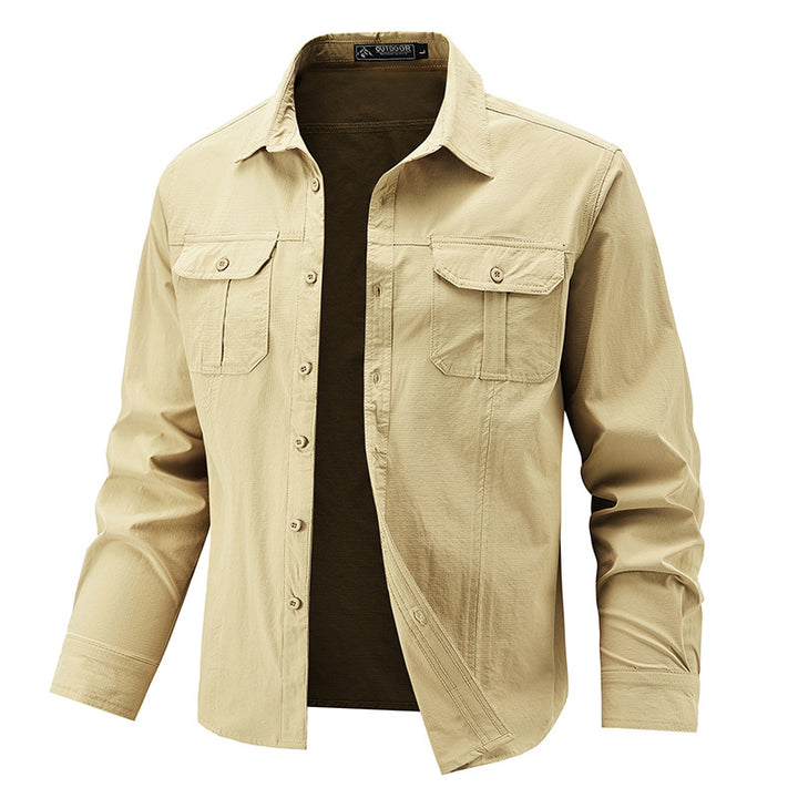 Men's Casual Shirt Jacket with Chest Pockets Mune Fashion