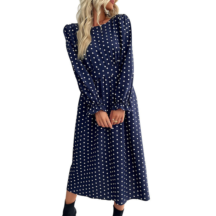 Women’s Midi Dress in Polka Dot Design Mune Fashion