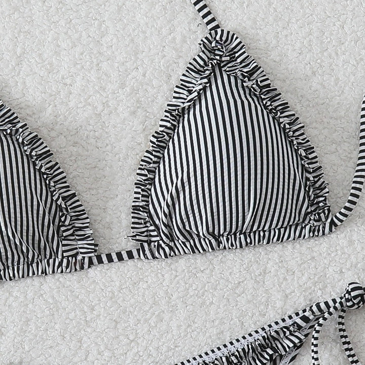Women Triangle Bikini with casual tie straps Mune Fashion