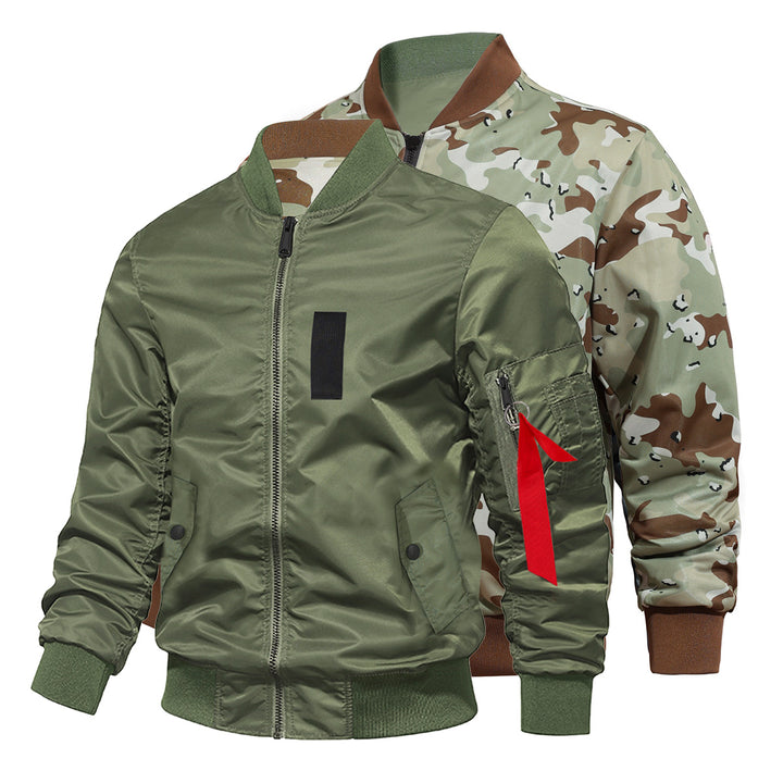 Men's  reversible lightweight insulated bomber jacket with sleeve utility pocket Mune Fashion