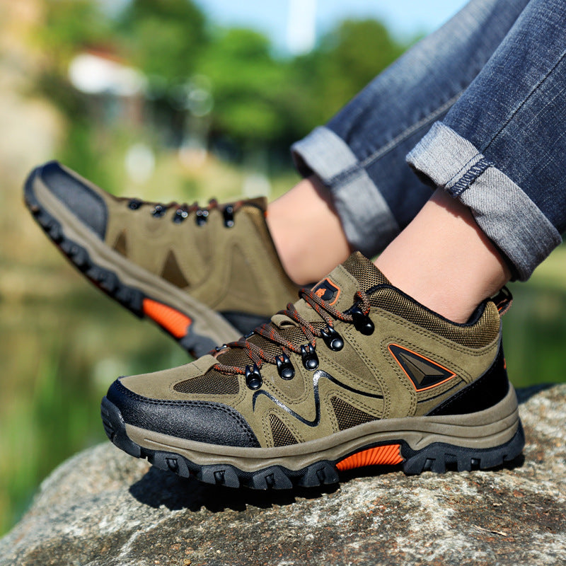 Women's Robust Low-Cut Trekking Shoe with Grippy Multi-Zone Profile Sole and Shock-Absorbing EVA Midsole Mune Fashion