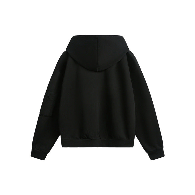 Unisex Oversize Hoodie Zip Jacket with Dragon Print and Arm Pocket Mune Fashion