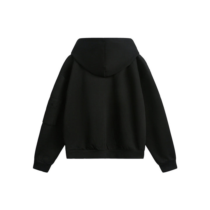 Unisex Oversize Hoodie Zip Jacket with Dragon Print and Arm Pocket Mune Fashion