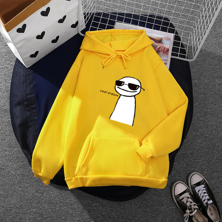 Women’s hoodie with minimalist graphic, loose oversized fit and kangaroo pocket Mune Fashion