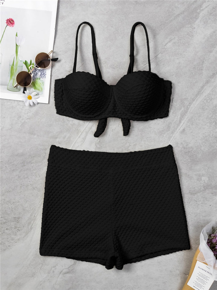 Women's High-Waisted Bikini Set with Padded Top Mune Fashion