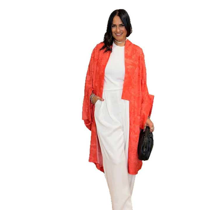 Women Kaftan Blazer Set with kimono-style sleeves and wide Palazzo pants cut Mune Fashion