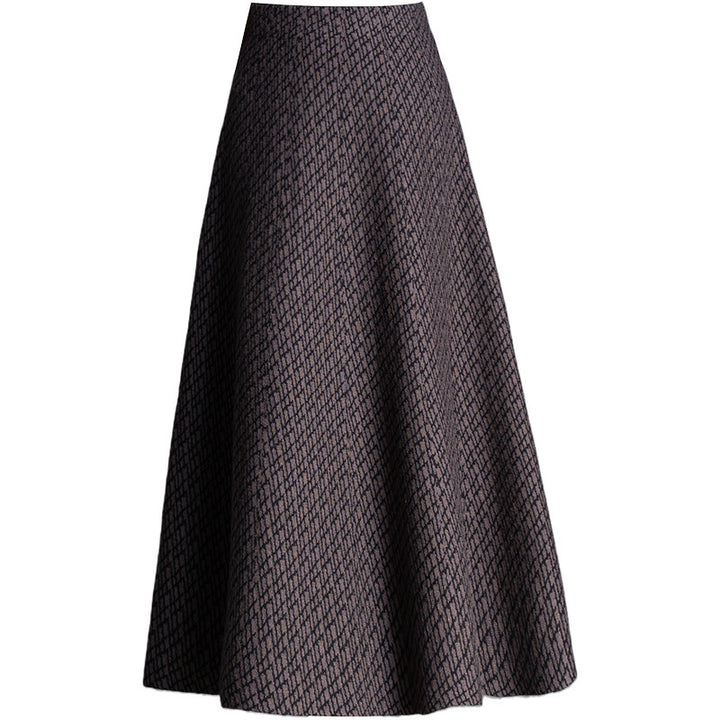 Ladies Maxi Skirt with Elegant Geometric Pattern Mune Fashion