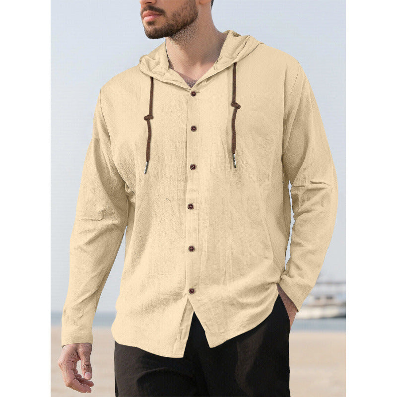 Men's Lightweight Hooded Shirt Mune Fashion