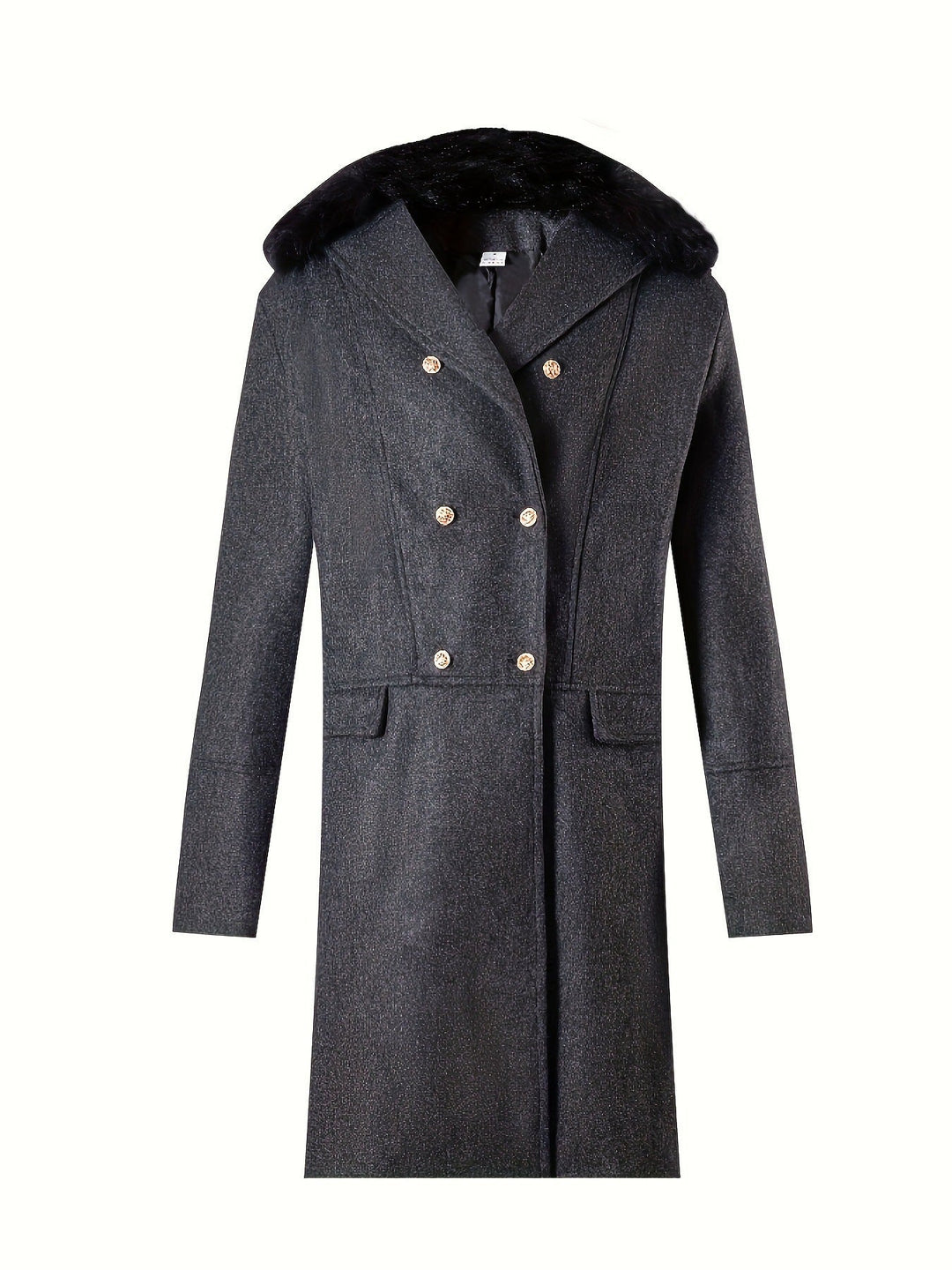 Men's Elegant Wool Jacket with Faux Fur Collar Mune
