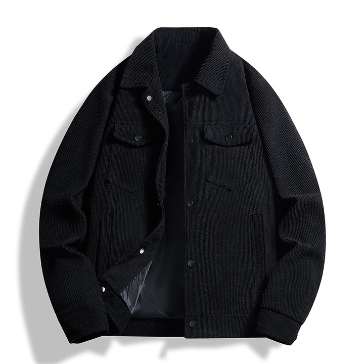Men's Structured Overshirt Jacket with Padded Inner Lining and Press Stud Placket Mune Fashion